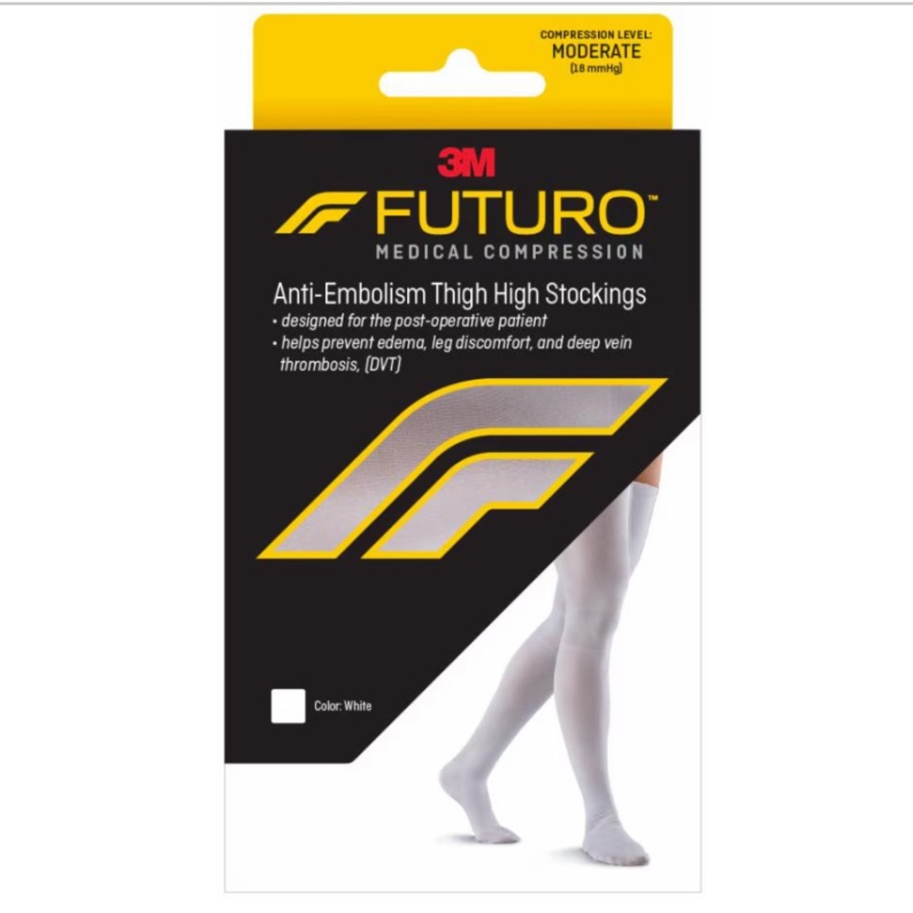 FUTURO Thigh High Anti Embolism Compression Stockings. Large NWT.